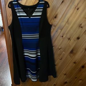 Torrid scuba a-line striped dress
